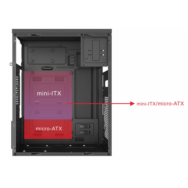 Custom Logo ATX Office PC Case Model 275-1(Middle)